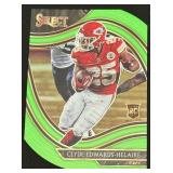 Clyde Edward-Helaire Green RC Field Level 2021 Select Prizm #354 Rookie Football Card