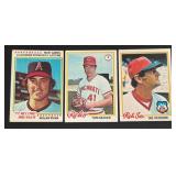 1978 Topps 3 Card Vintage Stars / HOF Lot - Nolan Ryan Carl Yastrzemski, Tom Seaver