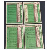 1976 Topps 4 Card Vintage HOF Stars Lot - Carew, Brock, Hunter, Rice