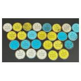 Vintage Baseball Coin Lot - 26 Different Coins