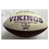 Brett Favre Signed Minnesota Vikings Football with Favre COA and Custom Case