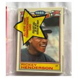 (2) 1986 Topps Baseball Rack Packs - Rickey Henderson and Eddie Murray on Top, Strawberry on Bottom - Vintage Baseball Cards