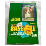 1991 Score Baseball Series 1 36 Pack Baseball Box