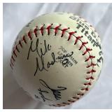 Signed Softball by Minnesota Vikings, North Stars and More - Including Mike Modano