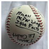 Signed Softball by Minnesota Vikings, North Stars and More - Including Mike Modano