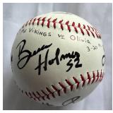 Signed Softball by Minnesota Vikings 1993 Donkey Basketball 1993