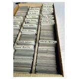 HUGE 3-Row Box Full of Football and Baseball Stars - Thousands of Cards