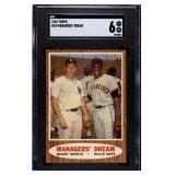 Mickey Mantle / Willie Mays SGC 6 EX-NM 1962 Topps #18 Managers