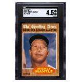 Mickey Mantle SGC 4.5 1962 Topps #471 Sporting News All-Star Vintage Baseball Card - SHARP!!