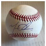 Matto Olson Signed Baseball with Fanatics and MLB COAs on Rawlings OMLB Manfred Ball