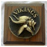 Minnesota Vikings Football Vintage / Custom? Wall Hanger Plaque - made of metal and wood