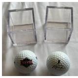 Michael Jordan (2) Golf Ball Set with Cases - Upper Deck Wilson 23 Balls