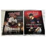 (2) Target Field Stadium Hung Minnesota Twins Baseball Posters - Jake Odorizzi and Eduardo Caballo