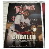 (2) Target Field Stadium Hung Minnesota Twins Baseball Posters - Jake Odorizzi and Eduardo Caballo