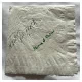 Calvin Giffith (Minnesota Twins 1st Owner) Signed Vintage Wedding Napkin
