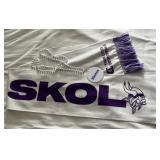 Minnesota Vikings Football SKOL Scarf and Necklace