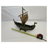 Antique Danish Bronze and Copper Viking Tall Ship.