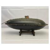 Antique Danish Bronze and Copper Viking Tall Ship.