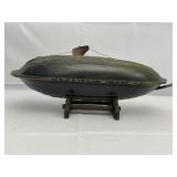 Antique Danish Bronze and Copper Viking Tall Ship.