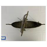 Antique Danish Bronze and Copper Viking Tall Ship.