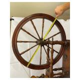 Antique Spinning Wheel 35 Inches by 32 Inches by 22 Inches.
