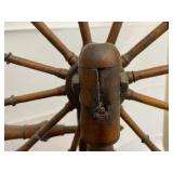 Antique Spinning Wheel 35 Inches by 32 Inches by 22 Inches.