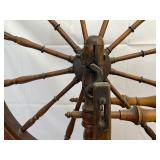 Antique Spinning Wheel 35 Inches by 32 Inches by 22 Inches.