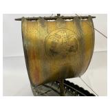 Antique Danish Bronze and Copper Viking Tall Ship. 17 inches tall.