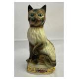 Regal China Cat Beams Trophy Bourbon Whiskey Bottle.