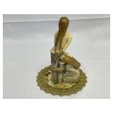 Golden Mermaid Statue by Cook Company Fine Art Sculptures. Cultured Ivory.