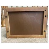 Mid-Century Modern Cabinet with Sliding Doors. 22 Inches Wide by 17 Inches Deep by 15 Inches High.