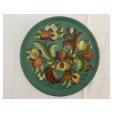 Rosemaled Plates and Bowl. Plates are 8 Inches and 6 Inches Diameter and Bowl is 4.5 Inches.