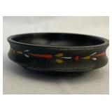 Rosemaled Plates and Bowl. Plates are 8 Inches and 6 Inches Diameter and Bowl is 4.5 Inches.