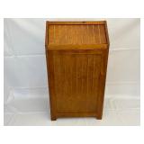 Wooden Swinging Top Trash Can.