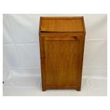 Wooden Swinging Top Trash Can.
