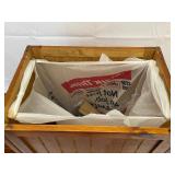 Wooden Swinging Top Trash Can.