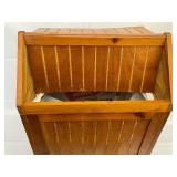 Wooden Swinging Top Trash Can.