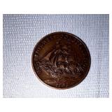 US Commemorative Coin Struck from Parts of the US Constellation, the First US Frigate.