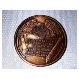 US Commemorative Coin Struck from Parts of the US Constellation, the First US Frigate.