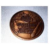 US Commemorative Coin Struck from Parts of the US Constellation, the First US Frigate.