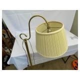 Matching Vintage Brass Floor Lamps with 2 Prong Plugs.