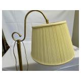 Matching Vintage Brass Floor Lamps with 2 Prong Plugs.