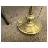 Matching Vintage Brass Floor Lamps with 2 Prong Plugs.