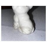 Wood Box with Porcelain Animals Inside.