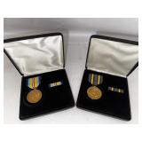 Two US Army Commemorative Medals and Bars.