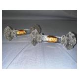 Two Lead Crystal Decorative Rattles.