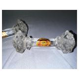 Two Lead Crystal Decorative Rattles.