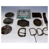 Variety of Souvenir Belt Buckles.