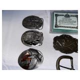 Variety of Souvenir Belt Buckles.
