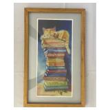 Car and Book Framed Print. 13 Inches Wide by 21 Inches High.